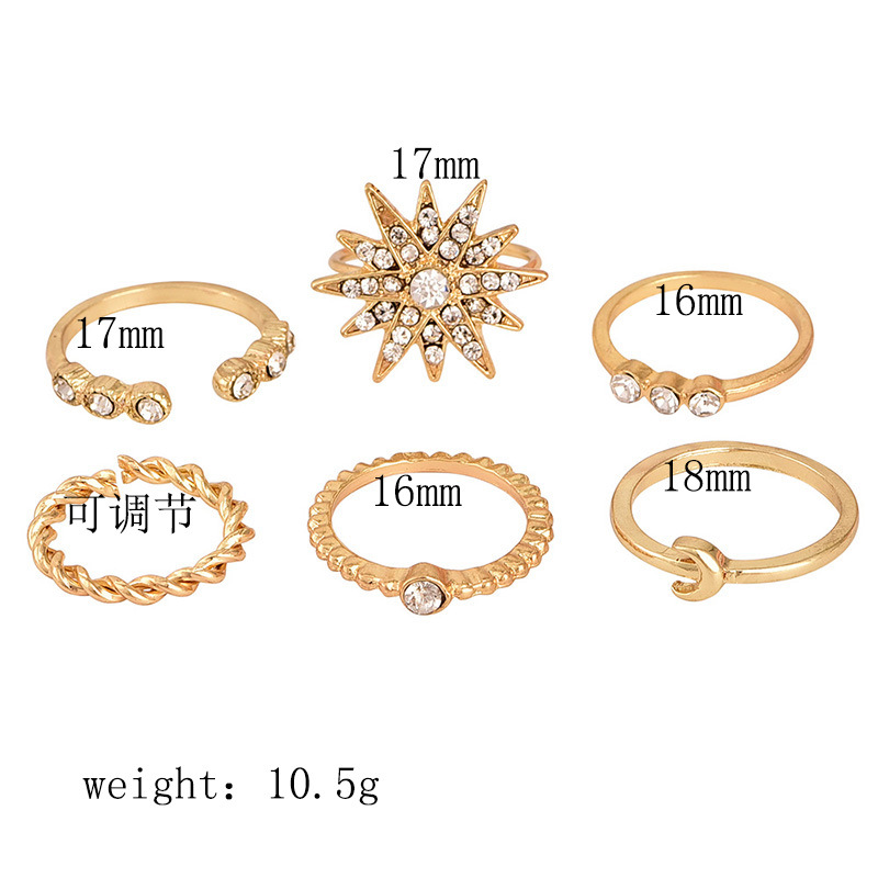 Rinhoo 5/12 Psc/set Crystal Ring Set Ring Charm Heart For Woman Simulation Pearl Rings Party Jewelry