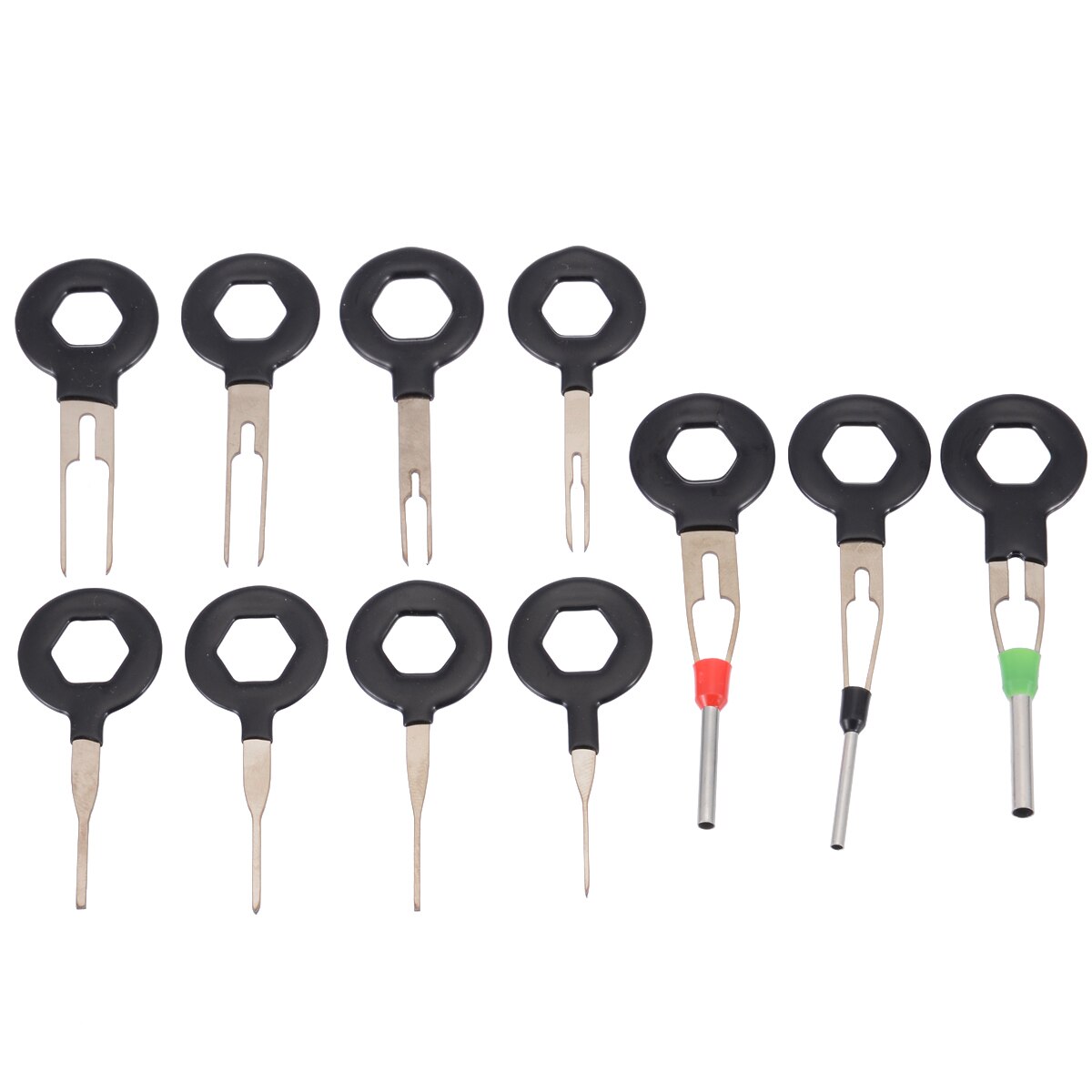 11Pcs Terminal Removal Tool Key Pin Wire Crimp Connector Pin Extractor Kit Voor Auto Elektrische Key Tool set