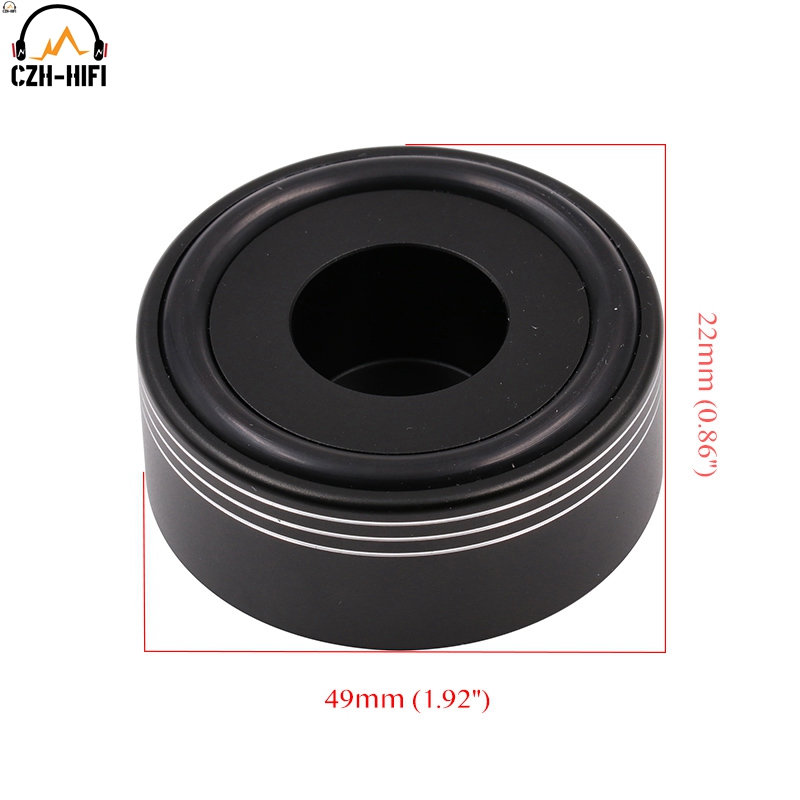 1Pc 49Mm Cnc Gefreesd Massief Aluminium Voeten Standaard Mat Pad Voor Audio Versterker Dac Radio Speaker Draaitafel Gitaarkast