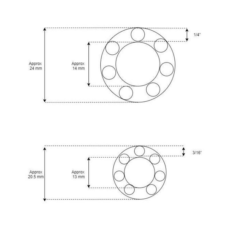 Bicycle Bike Full Set Ball Bearings Set 3/16\" And 1/4\" MTB Bike Wheel Hub Bearings Cycling Accessories