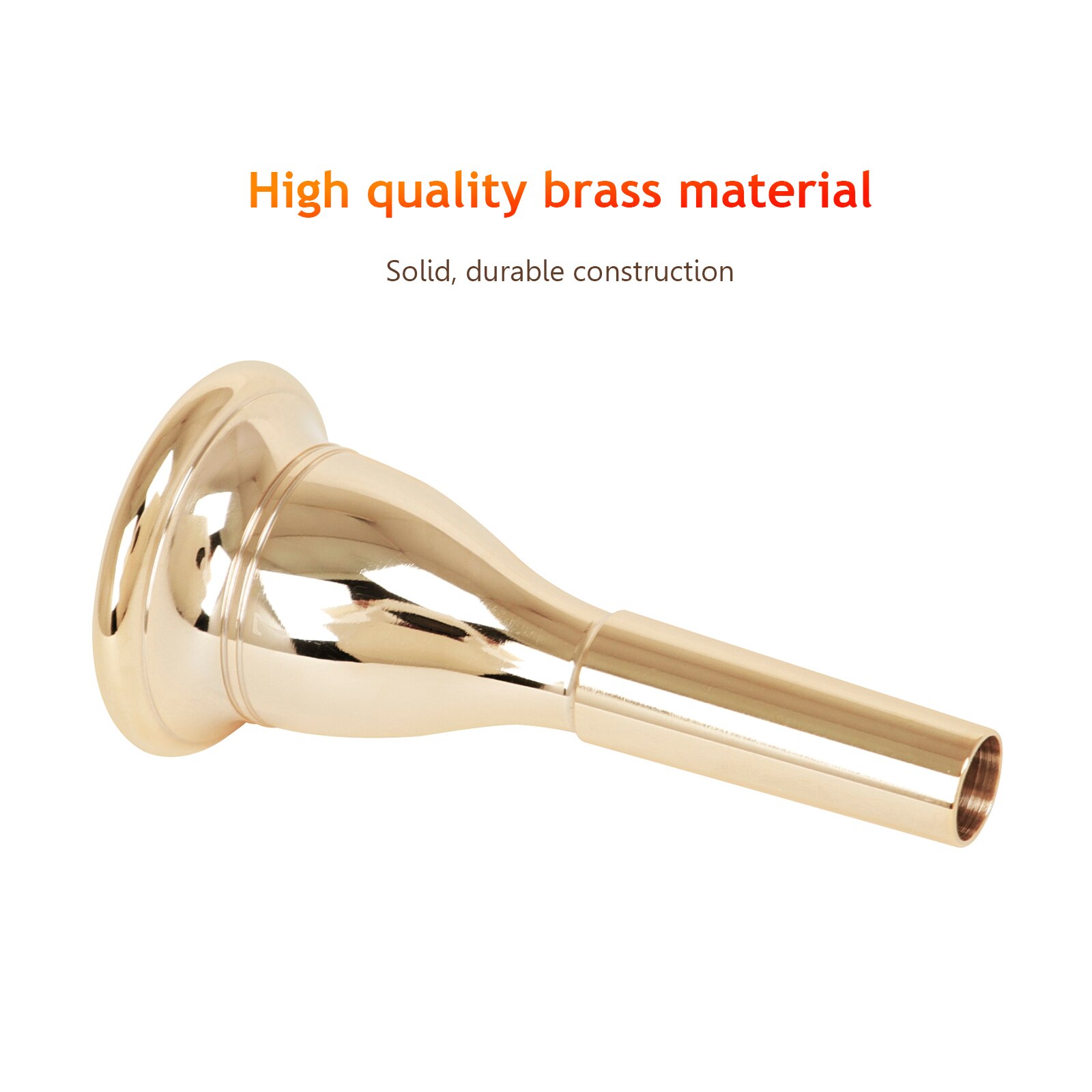 Tuba Mouthpiece Solid Durable Brass Construction Gold Plated Musical Instrument Accessories Brass instrument accessories