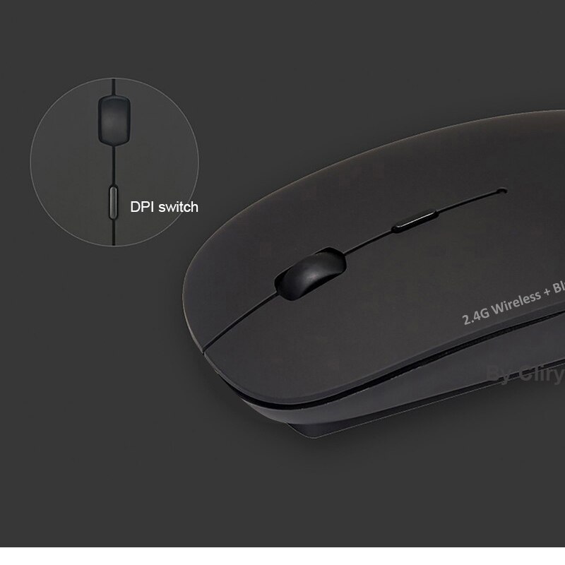 Mouse 3 em 1 sem fio 2.4ghz, ergonômico, com bluetooth, ótico, fino, para macbook, laptops e computadores