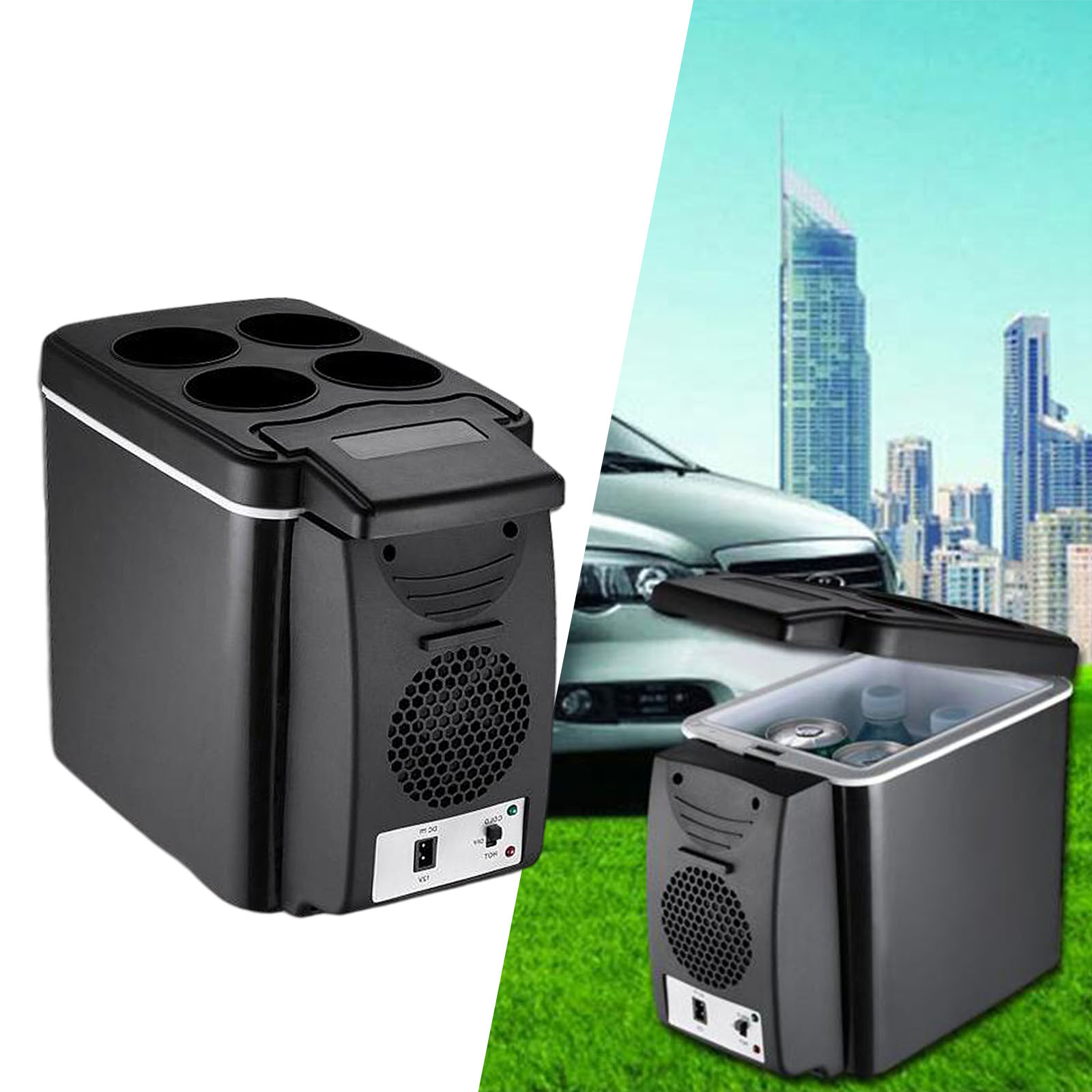 6L Mini Car Fridge Refrigerator Electric Cooler Warmer for Camping Travel