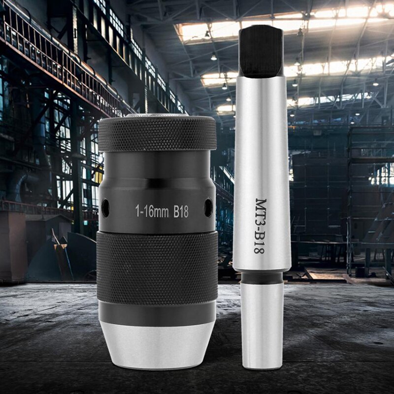 1-16mm mk2 zelfklemmende duurzame draaibankgereedschappen  mt2-b16 asaccessoires sleutelloze machine nauwkeurige boorkop stalen meedraaiende center
