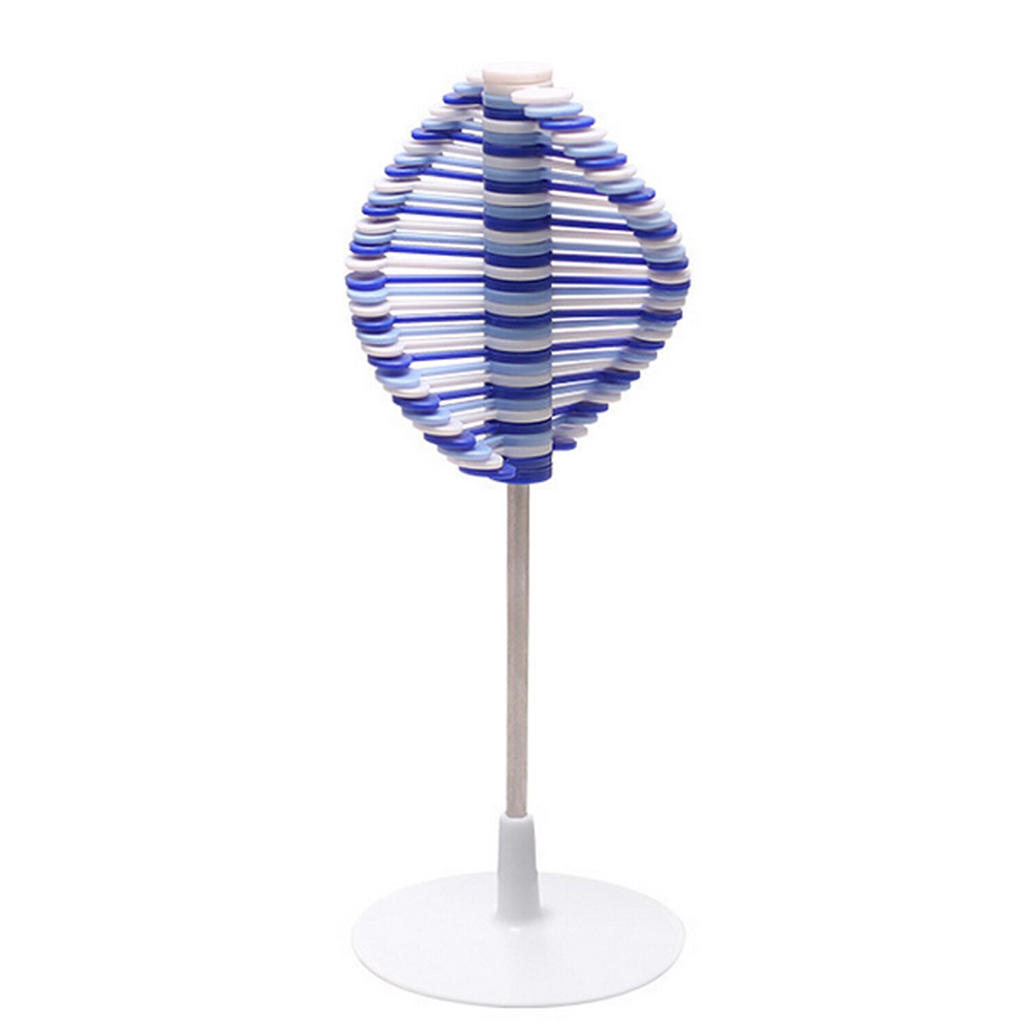 Besegad Funny Rotating Spin Lollipop Toy Kid Children Adults Stress Relief Puzzle Toys Home Office Desktop Decorations: White