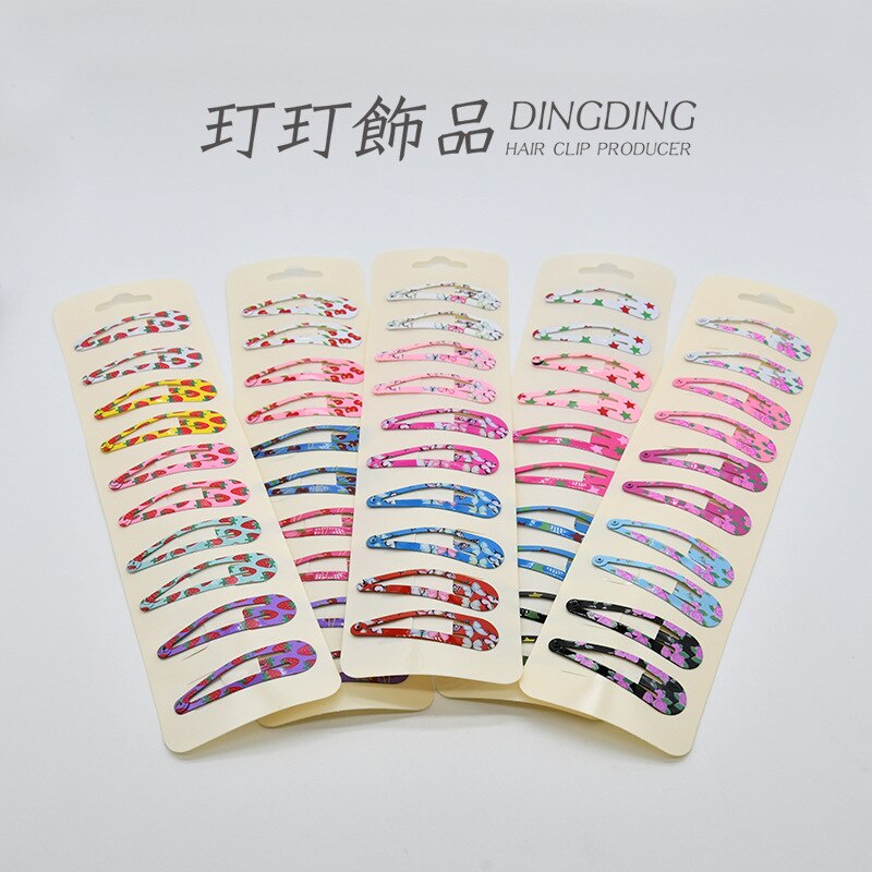 Products South Korea Women's Bang Headband Side Clip Children Barrettes BB Clip Hair Ornaments Set Water Droplet Clip 5cm Pr