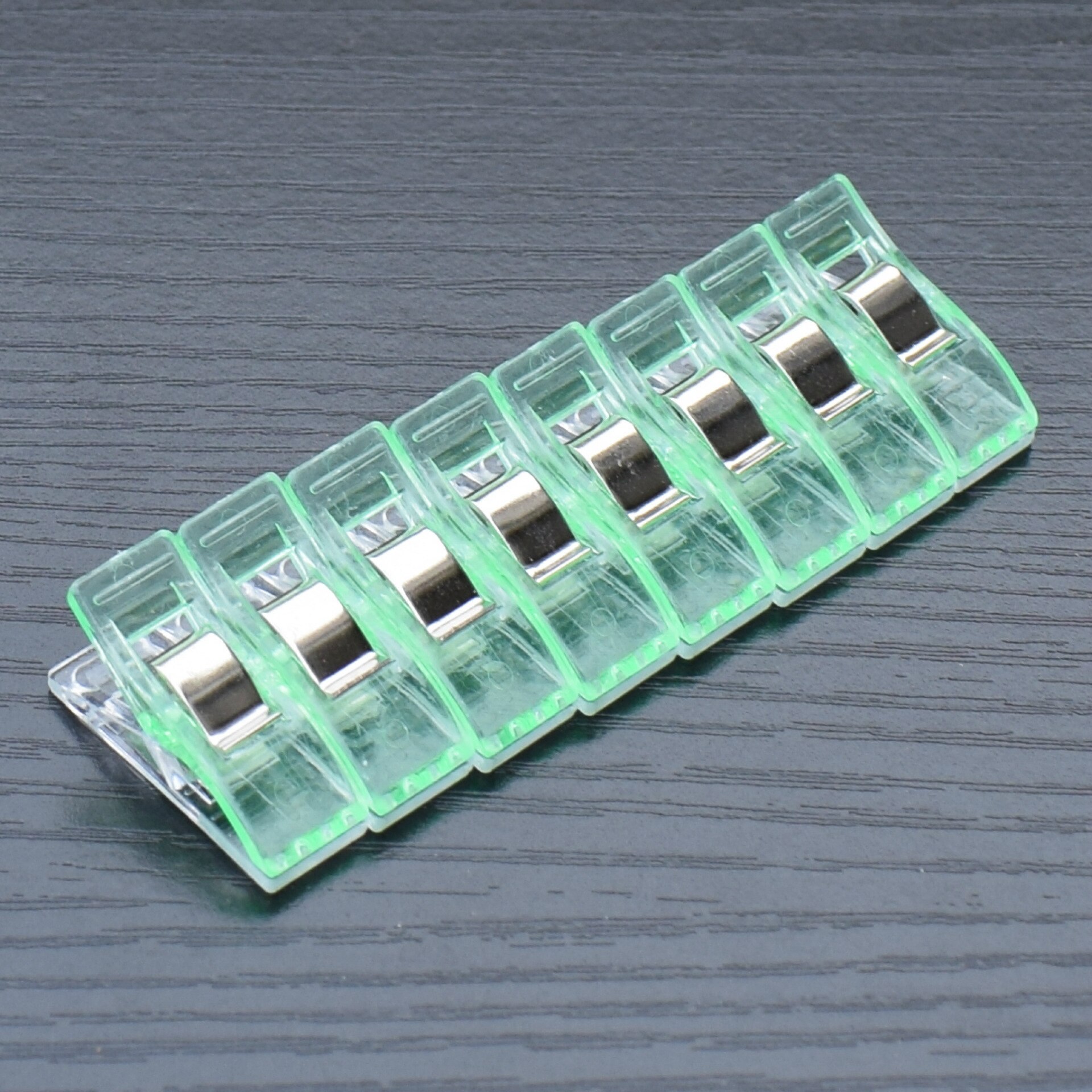 Pinzas de plástico Multicolor para trabajos, pinzas de tela, herramientas de costura de dobladillo, accesorios de costura, 20 unids/paquete: 20pcs Green