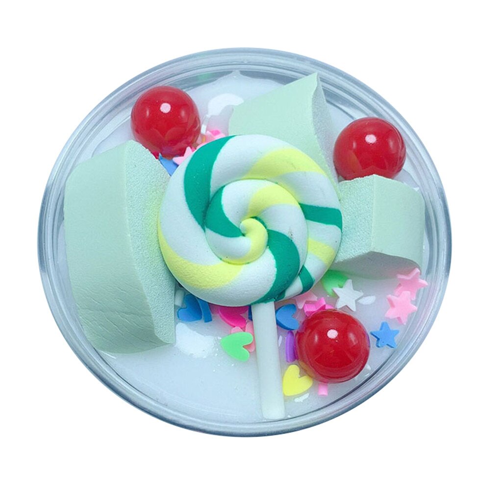 Nette Lutscher Butter DIY Schleim Spielzeug betonen Linderung freundlicher Lustige Spielzeug ÜSpund freundlicher Kreative Fähigkeit детские игрушки: weiß