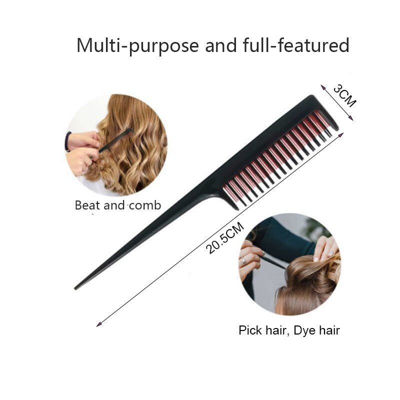 Peine de 9 y 5 filas para desenredar el cabello, cepillo de cola de rata, peinado, pelo mojado y rizado liso, cepillo de masaje para el cuero cabelludo para mujer