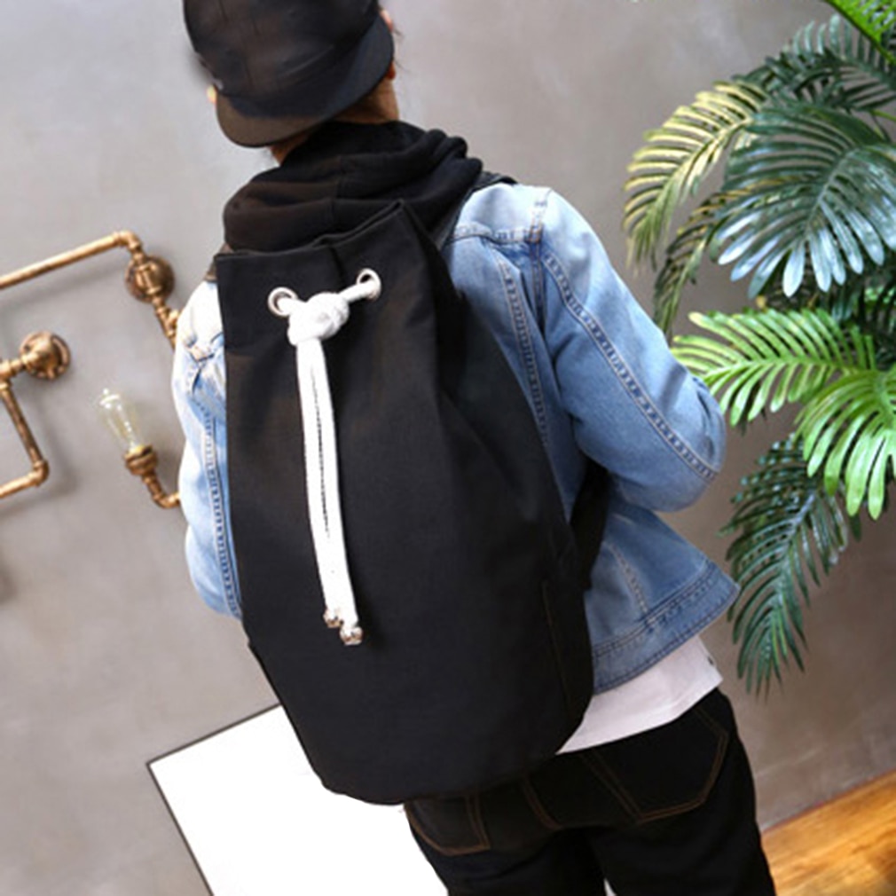 Drawstring Bag Sports Waterproof Pouch Backpack Pull Rope Canvas Gym Sack Mochila Knapsack Large Capacity Backpacks