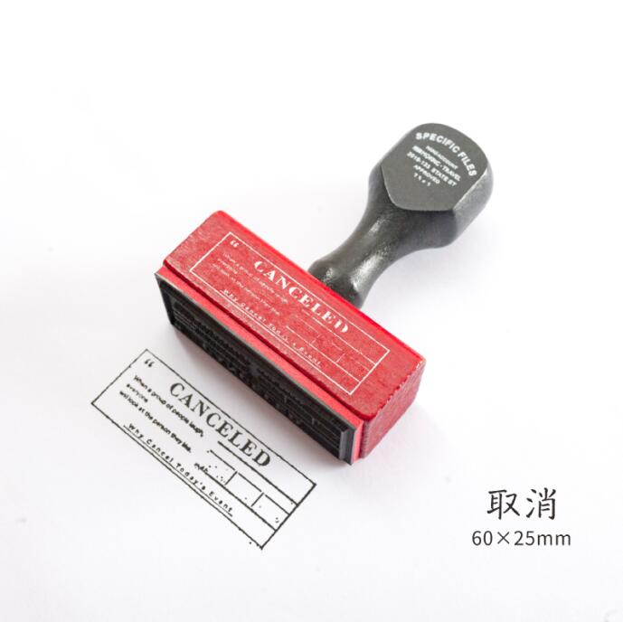 Sello clásico de madera con mango, sello de serie DIY de goma de madera, sellos para álbum de recortes, papelería, álbum de recortes, sello estándar: E