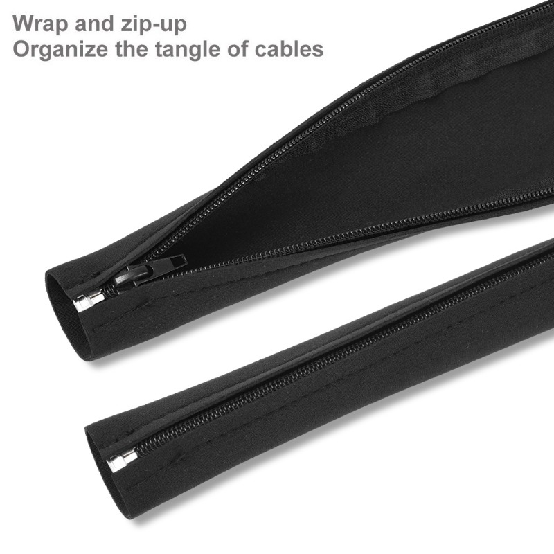 5/1 Uds funda de Cable con cremallera Cable Flexible gestión de cables Protector de cables PC organizador de cables de ordenador para TV ordenador Oficina hogar