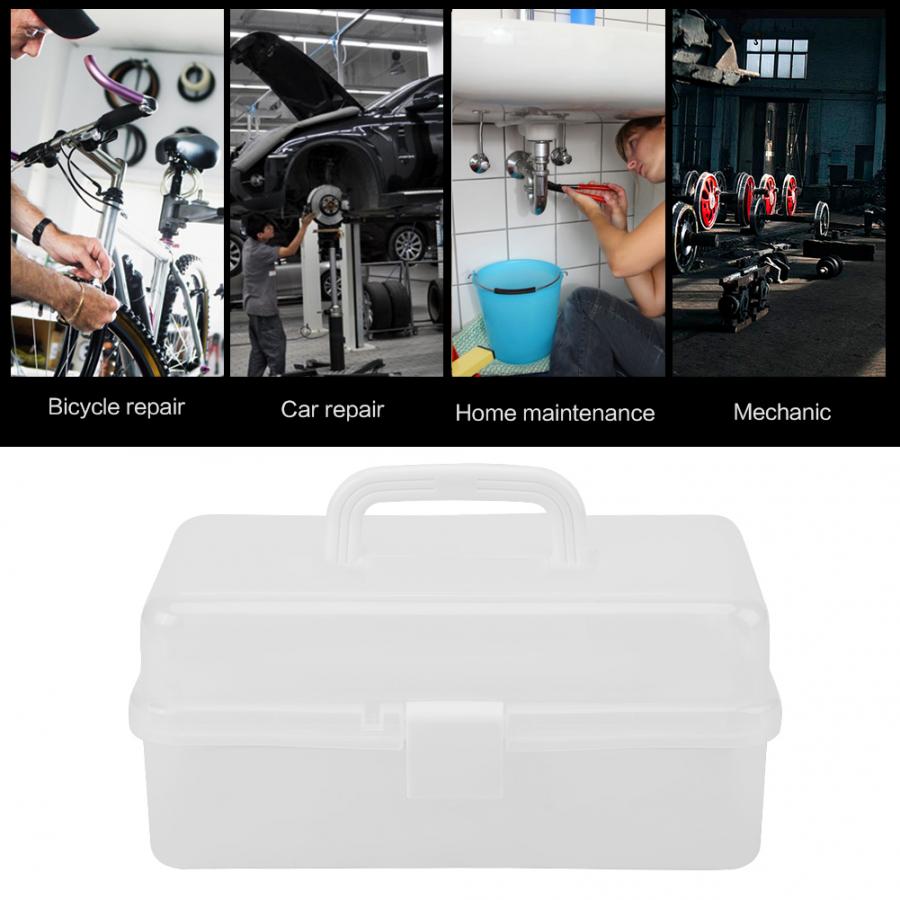 Thickened Foldable Three Layers Storage Box Tool Organizer Container Case with Handle Hardware electrician storage case Tool Box