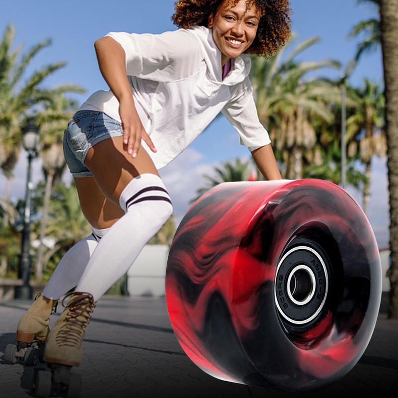 Rollschuh räder Mischfarben-Rollschuh Rad Mischfarben räder für Doppelreihen-Quad-Rollschuhe 58mm x 32mm