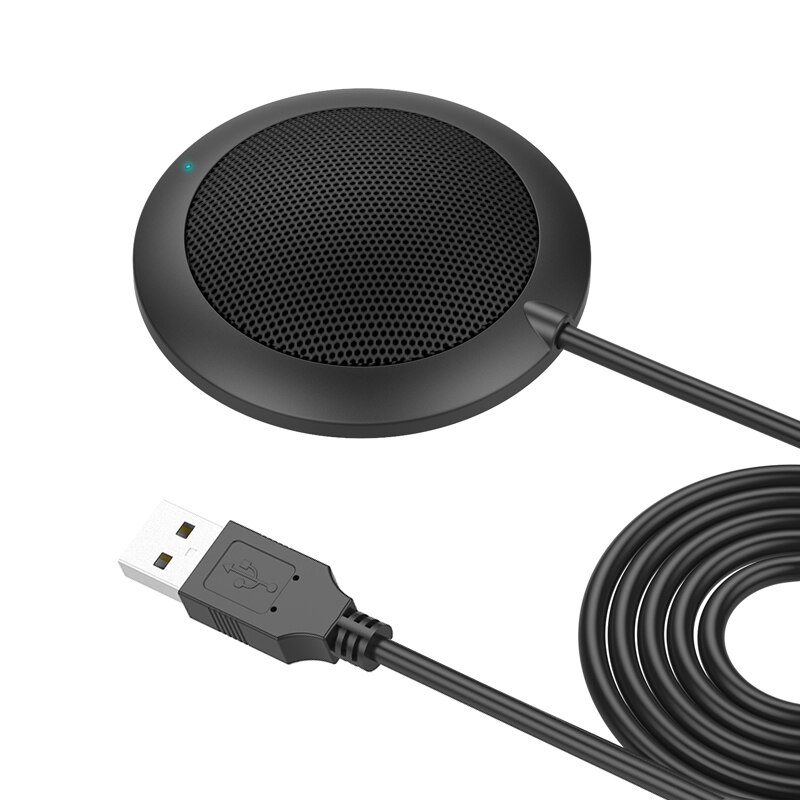 Usb-kontakt dator bordsskiva omnidirectional kondensor gräns konferens mikrofon för inspelning, spel, skype, voip samtal