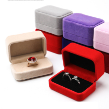 1 Pcs Fluwelen Paar Dubbele Ring Oorbellen Box Sieraden Verpakking Case Opslag Sieraden Teller Sieraden Accessoires