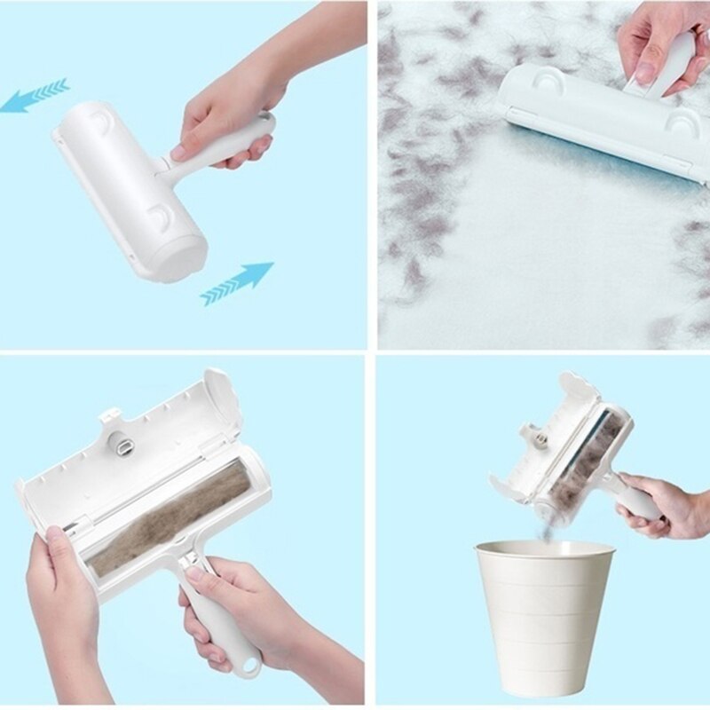 6 Kleur 2-Way Verwijderen Huisdier Haar Roller Hond Haar Remover Borstel Tapijt Borstel Kat Lint Steken Roller tapijt Cleaner Borstels