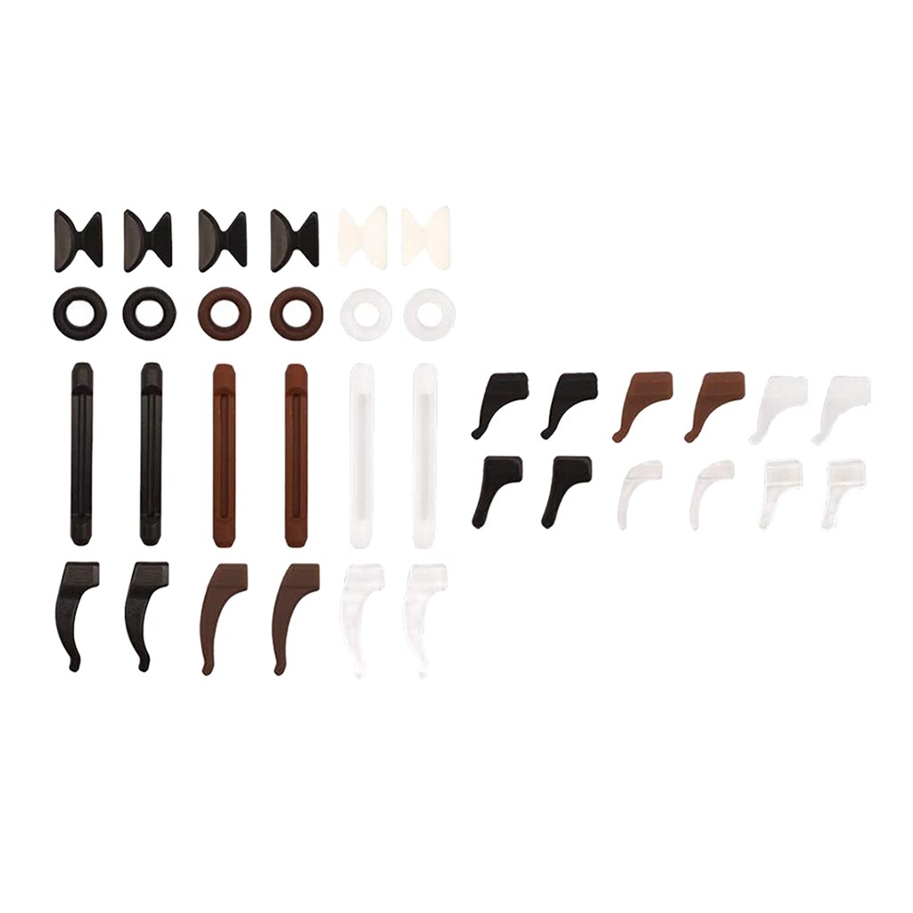 Universele Brillen Vazallen, Siliconen Anti-Slip Ronde Bril Tempel Tips Mouw Eyewear Retainer Oor Grip Haken Protectors: 18 Pairs