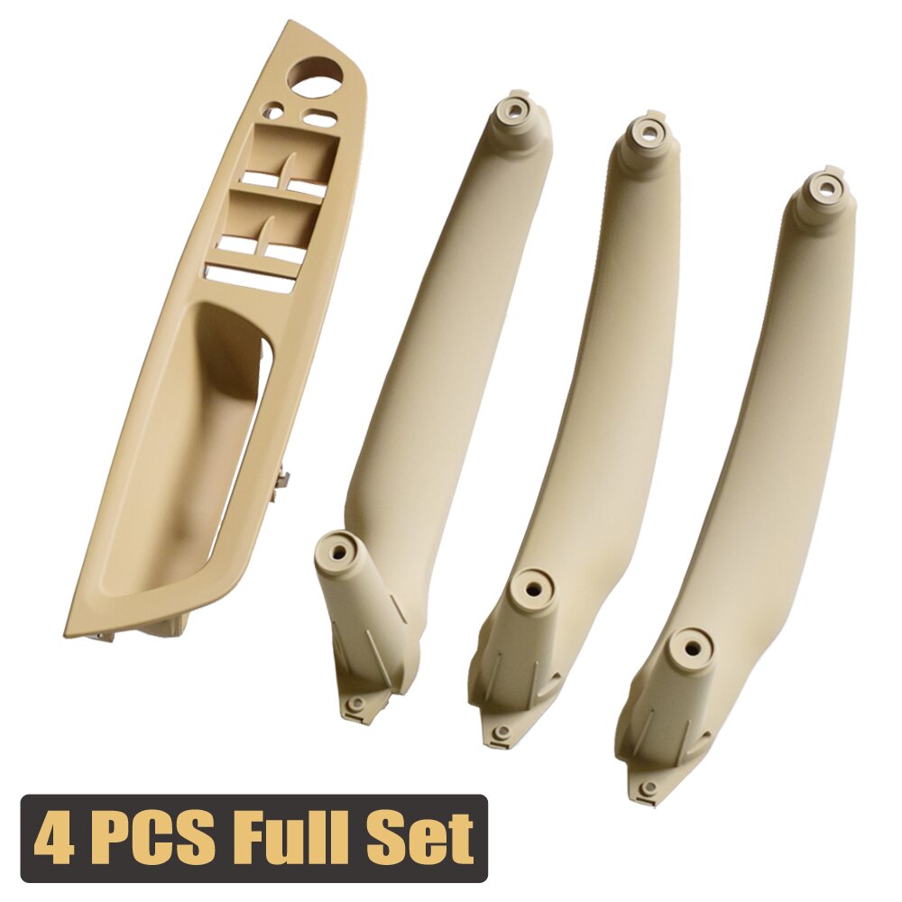 Auto Armlehne Innen Tür Griff Inneren Tafel ziehen trimmen Abdeckung LHD Für BMW X5 E70 30d 30si 35d 4X6 E71 30dx 35ix 06-14 51416975777: Beige-4Stck