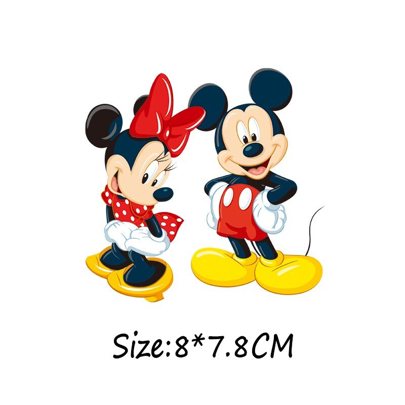 1 piezas Pato Donald Daisy de dibujos animados de animales térmica de hierro en camiseta DIY para accesorios de transferencia de calor de parche Lovey de impresión: Black