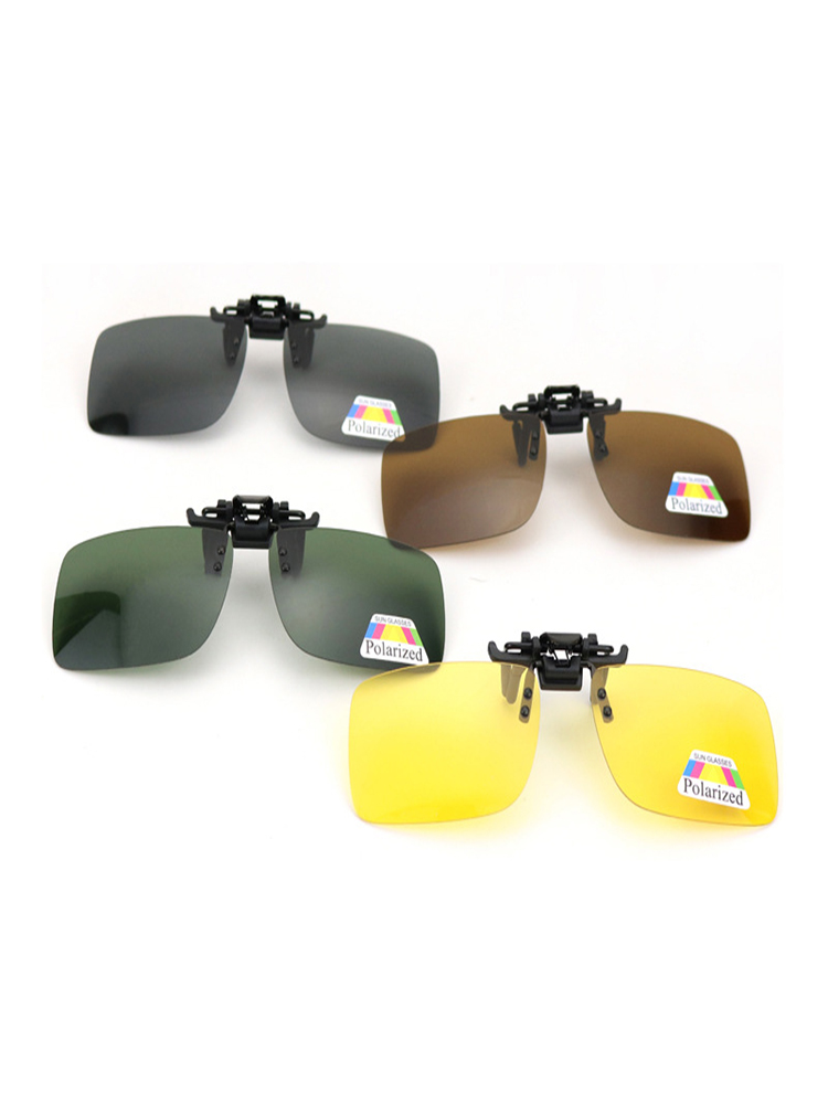 Polarized Clip Sunglasses Myopia Glasses Clip Driver Fishing Night Vision Myopia Clipon Sun Shading Eyeglasses
