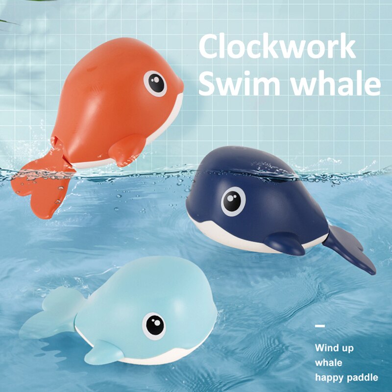 Walvis Kinderen Water Baby Bad Wind-Up Clockwork Walvis Zwemmen Baby Badkamer Spelen Met Water Spray Douche