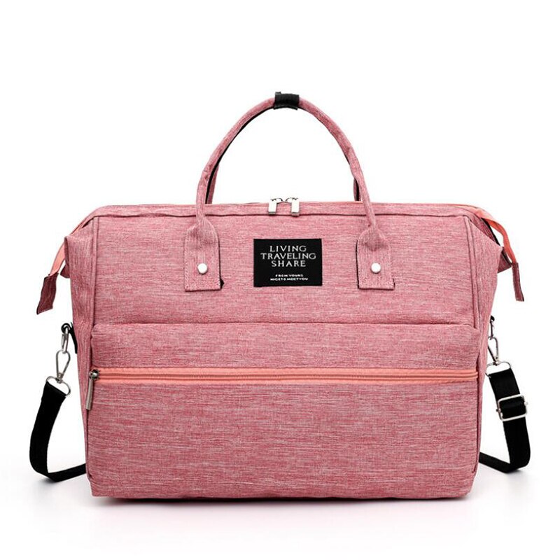 Large Capacity Diaper Bag Baby Nappy Bag Mummy Daddy Backpack Waterproof Casual Laptop Bag Milk Bottle Bag: pink