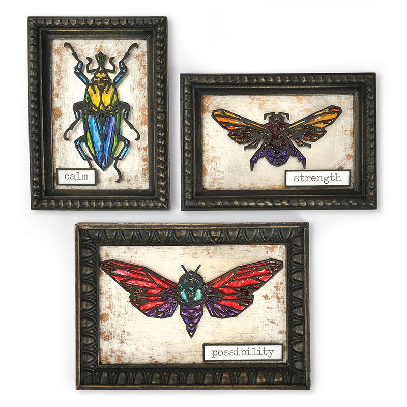 insecte métal matrices de découpe libellule pochoirs et Scrapbooking pour Animal feuille découpé artisanat fournitures ensembles pas de timbre