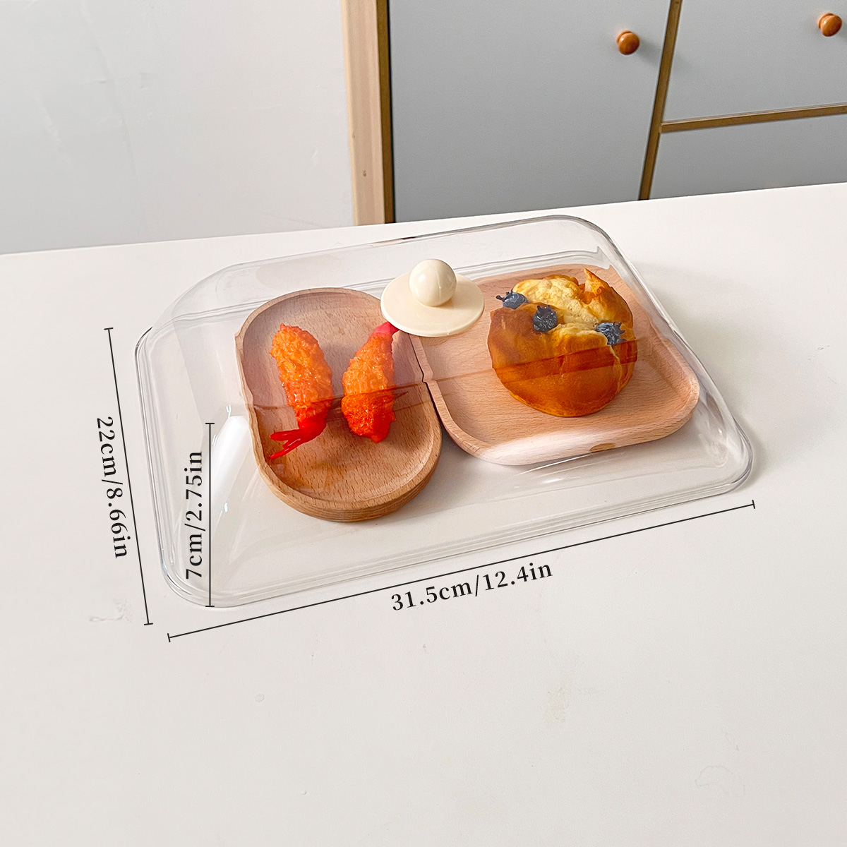 Reusable Food Fresh-keeping Cover Transparent Plastic Food Cover Dustproof & Insect Protective Lid Kitchen Storage Accessories: WHITE