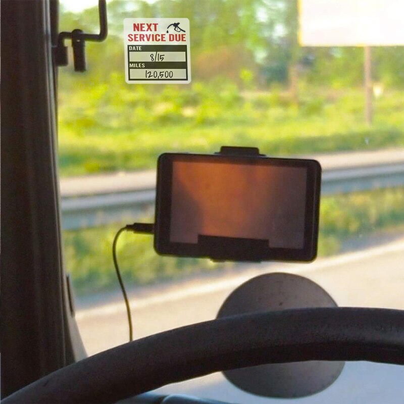 200PCS Oil Change/Service Reminder Stickers Lables Transparent 2 X 2inch Oil Change Auto Maintenance Reminder Sticker Pack