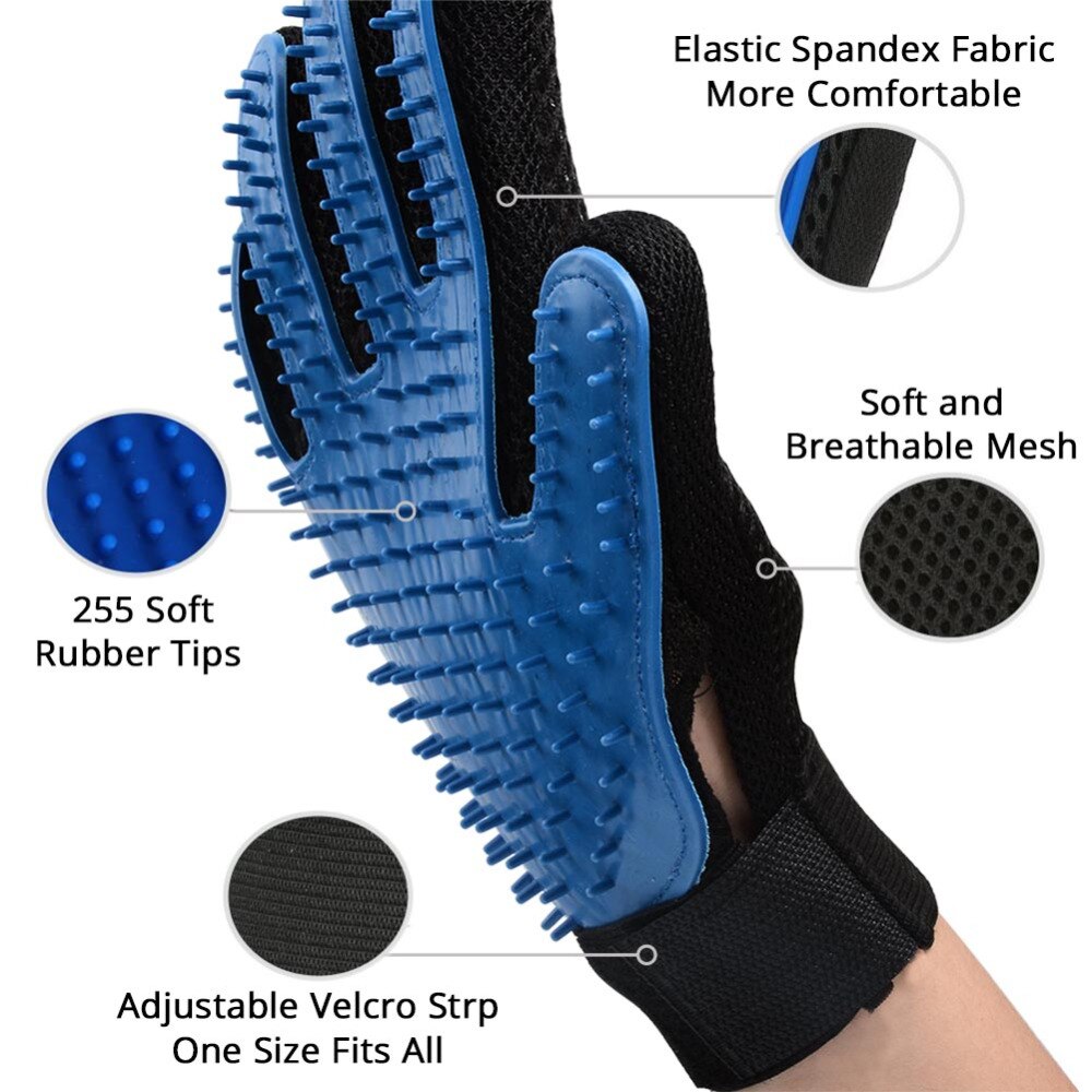Nicrew Haustier Handschuh Für Katzen Hunde Haar Pinsel Handschuh Für Haustier Ebene Finger Reinigung Pflege Versorgung Haar Handschuhe Kamm Schlecht pinsel