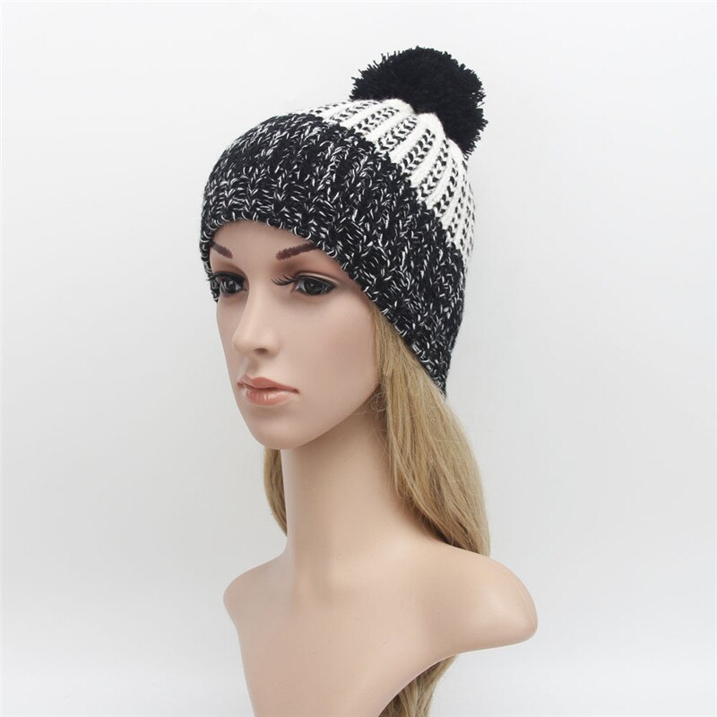 Gorrito de lana de colores sólidos para hombre y mujer, gorrito suave y cálido de punto, sombreros Calavera, gorros de esquí, Otoño e Invierno