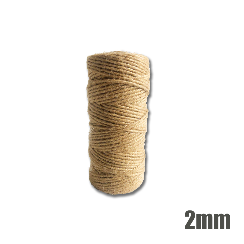 1rollen100m Natürliche Jute Hanf Seil Hause Dekoration retro Stil DIY Handwerk Kabel Dekorative Seil 1mm 2mm 3mm durchmesser Handgemachtes: 2mm 100m