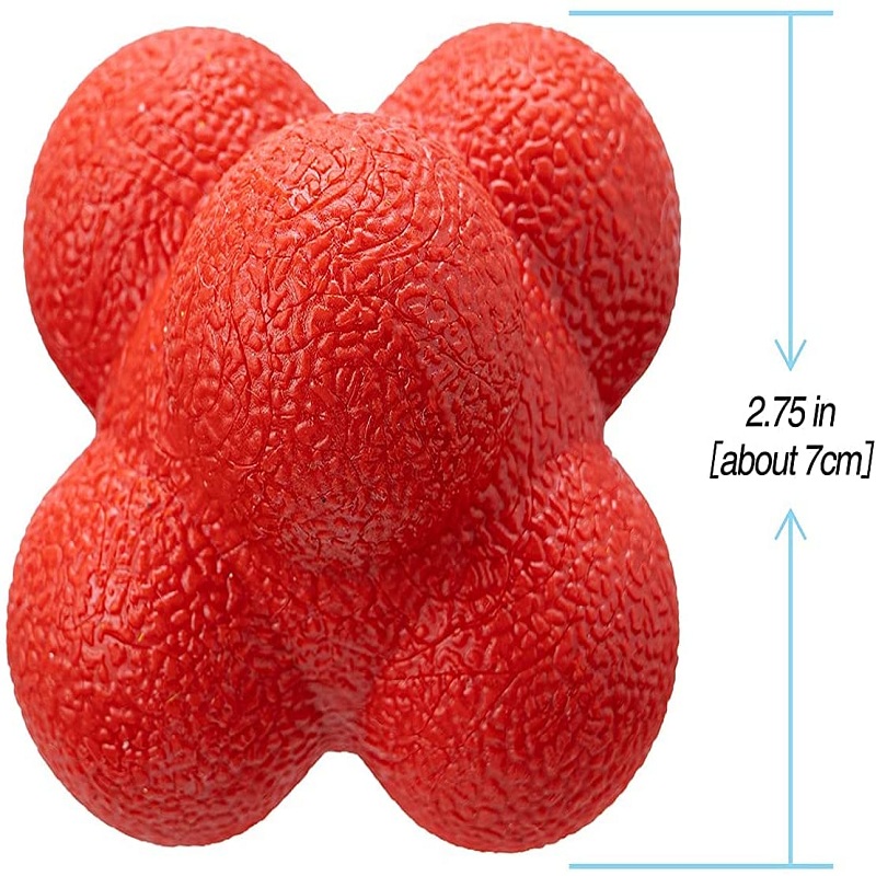 1 stück 7cm fitness-sechseck-reaktionsbälle aus silikon für beweglichkeit, koordination, reflexübungen, reaktionstraining, sport-fitnessbälle