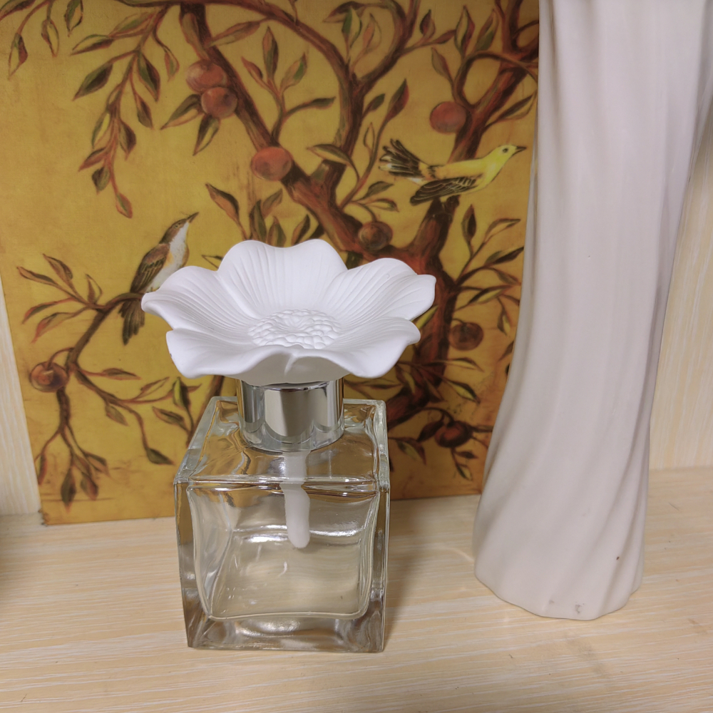 Diffuseur de fleurs en céramique fabriqué à la main, décor de parfum de maison, diffuseur d'aromathérapie pour bureau, chambre à coucher et toilettes