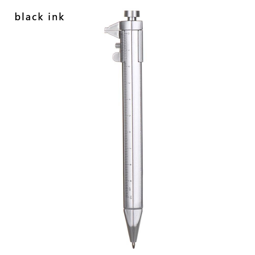 1PC Multifunctional Vernier Calipers Pen 0.5mm Blue Black Gel Ink Pen Roller Ballpoint Pen Stationery School Office Supply: black ink