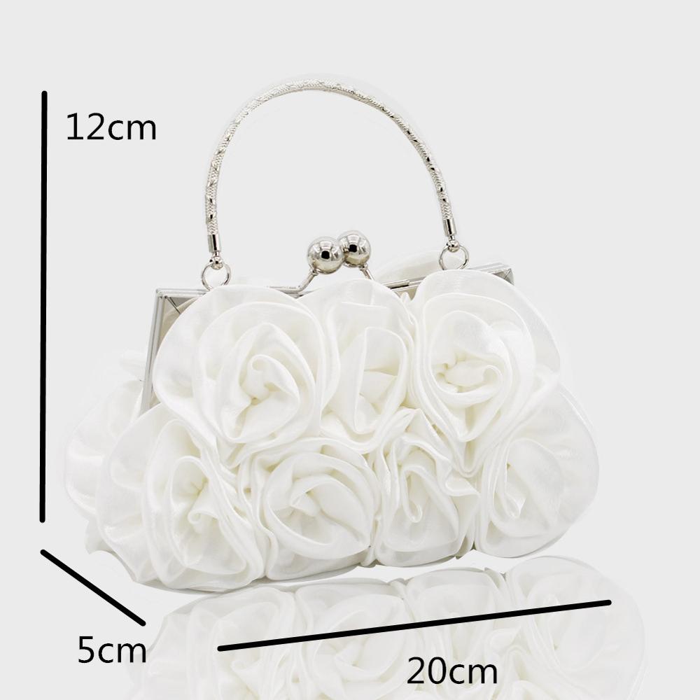 Meninas bolsa de ombro cetim quente moda floral dia das senhoras bolsa de embreagem feminino festa à noite baile nupcial diamante baguette flor bolsa