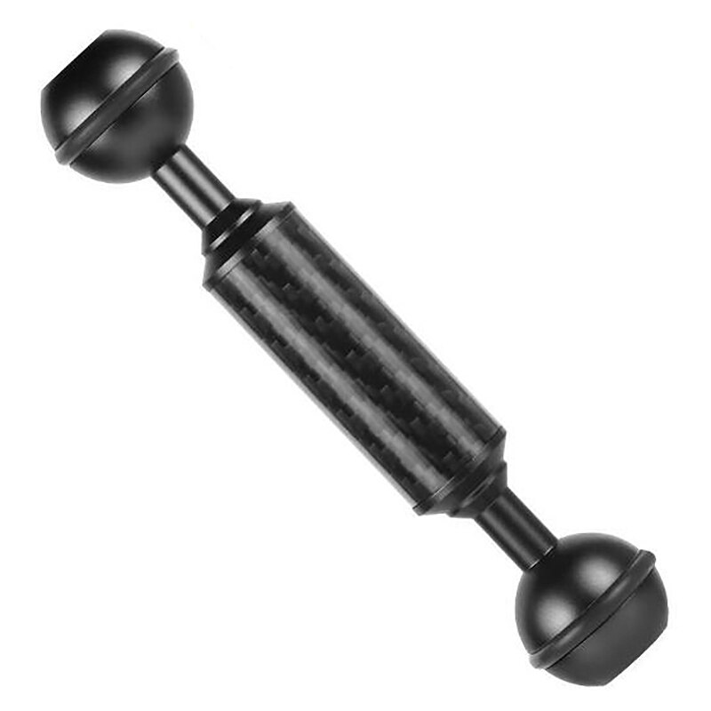 Fibra de carbono flutuador braço extensão 1 Polegada dupla bola câmera mergulho fotografia d20mm 5 Polegada luz subaquática flutuabilidade tripé