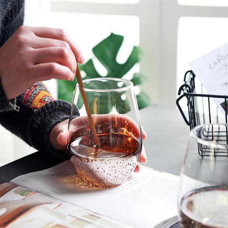 Water Glass Starry Glitter Tumbler Water Cup Wine Glass Drinking Glass Beer Coffee Drink Tea Mugs Transparent Drinkware