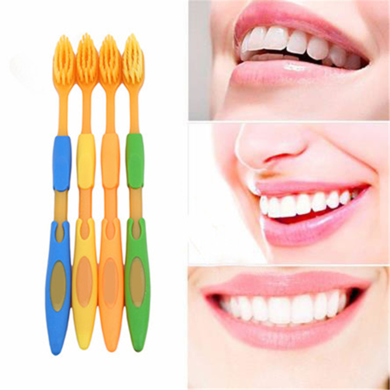4Pcs Adult Nano Toothbrush Men Women Soft Bristle Toothbrush Double Ultra Soft Toothbrush Ental Oral Care