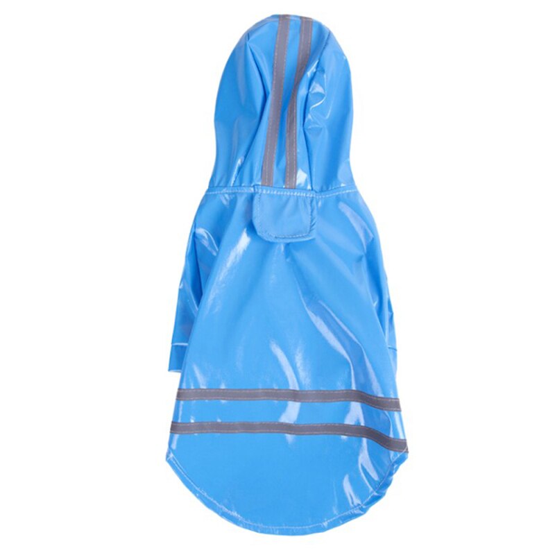 S-XL Puppy Pet Rain Coat Summer Hoody Waterproof Jackets PU Raincoat for Dogs Cats Apparel Clothes PetSupplies Outdoor: Sky Blue / S