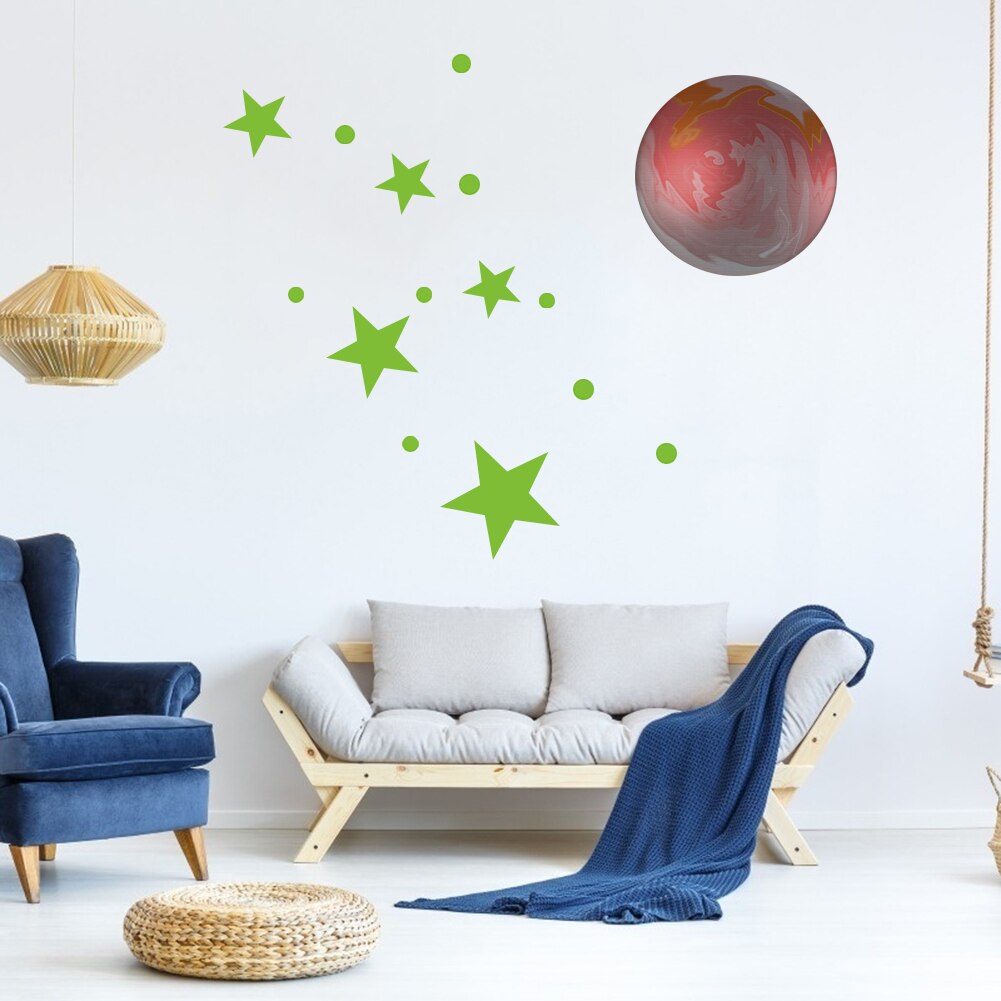 Star Luminous Wall Sticker Home Bedroom Fluorescent Ceiling Decals Fluorescent Decor Wall Stickers In Dark DIY Decals