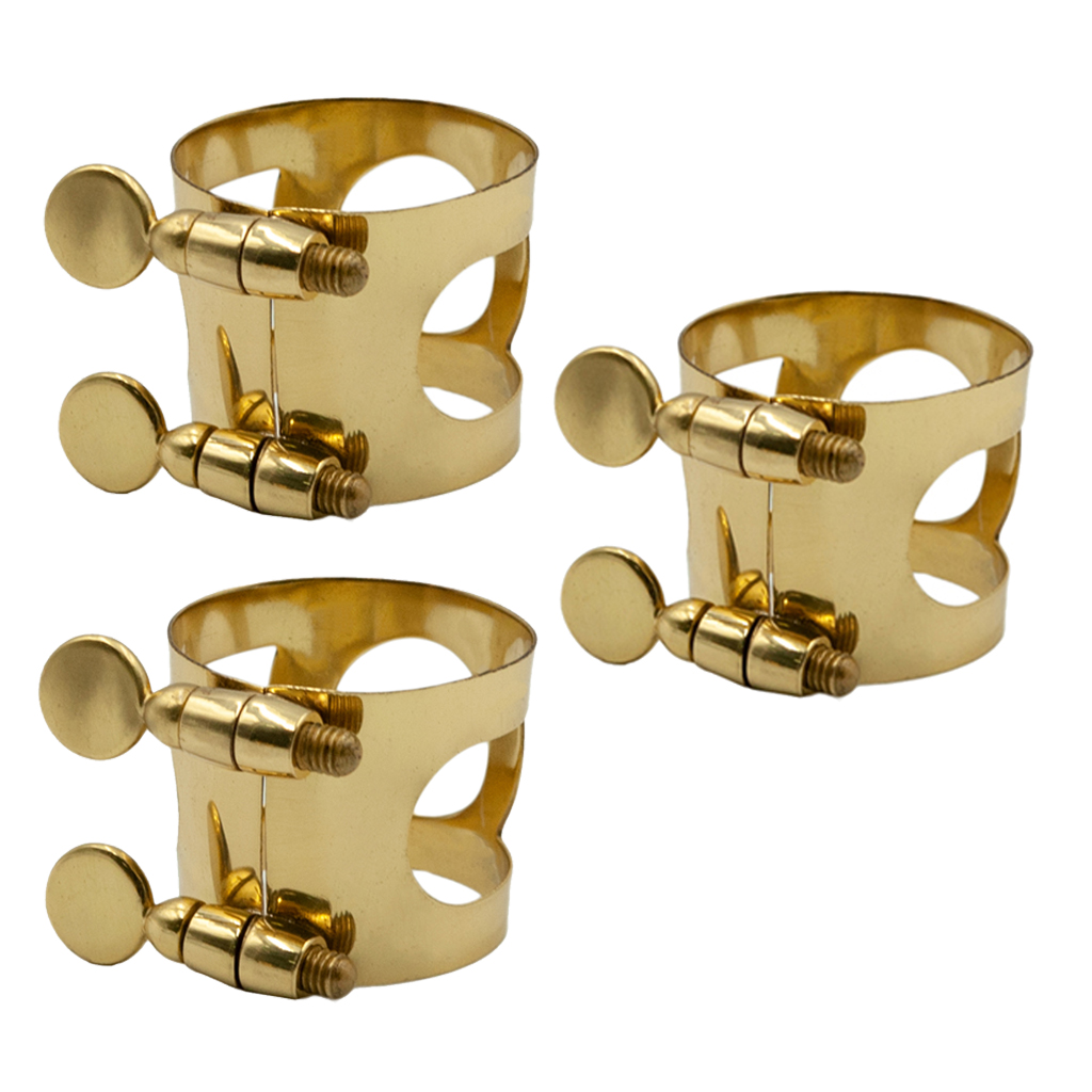 Metal Mouthpiece Pipe Head Clamp Ligature for Soprano Alto Tenor Saxophone