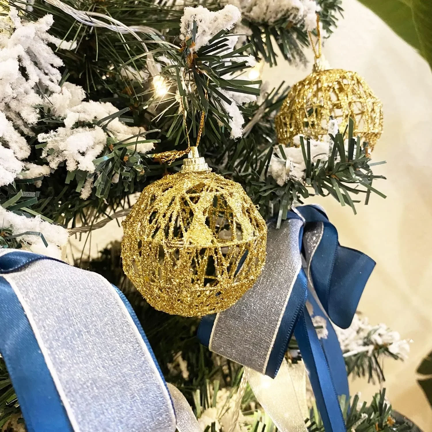 6-12 Stuks Kerst Kerstboom Gouden Bal Kerstballen Opknoping Party Ornament Decoratie Navidad Gouden Stofde Kerst Bal met Schalen