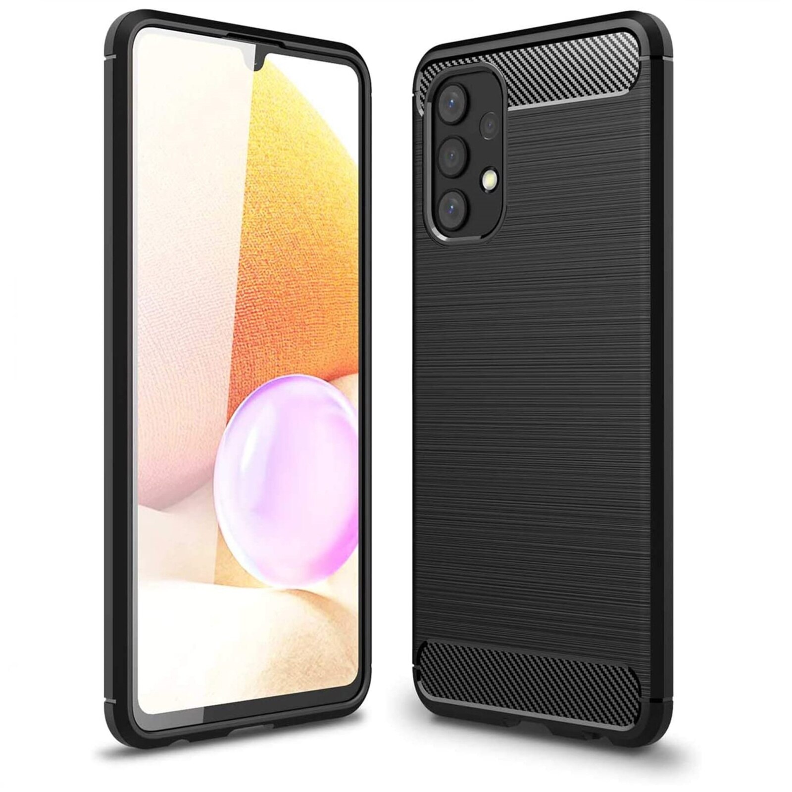Case SAMSUNG-A32-4G Siliconen Gel Tpu Carbon Black Case Mobiele Telefoon Accessoires Case: Default Title