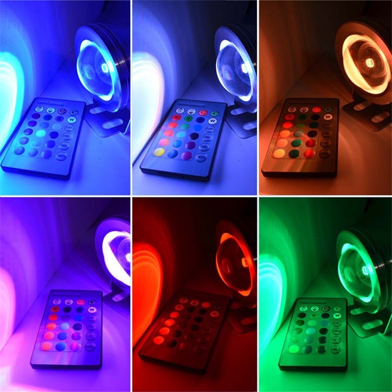 LED Flutlicht Unterwasser wasserdicht RGB Brunnen Pool Teich Aquarium Scheinwerfer Glühbirne Lampe Outdoor Garten AC DC 12V 110V 220V 15W