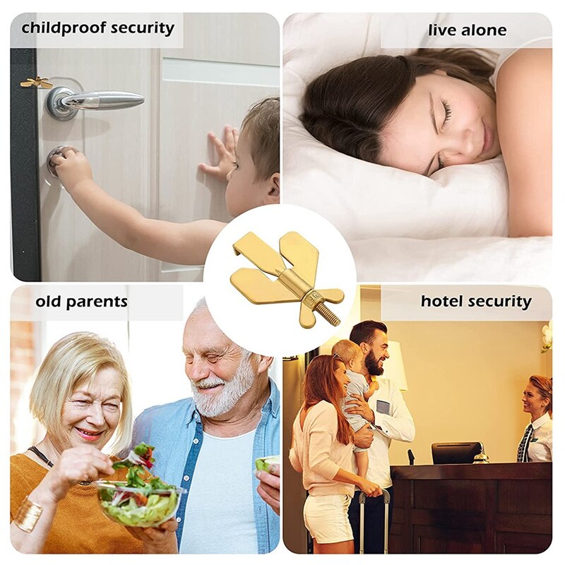 2Pcs Portable Door Lock Home Security Door Locker Travel Lockdown Locks Solid Heavy Duty Locks Door Lock for Traveling