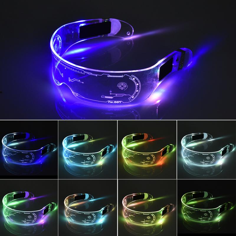 Colorful Luminous Glasses LED Glasses EL Wire Neon Party Light Up Glasses Rave Costume Party Decor DJ Sun Glasses Halloween: Changing colors