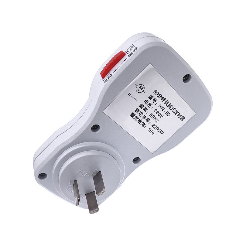 60-Minute Countdown Timer Tijdschakelaar 10A 220V Timer Outlet Loop Universele Timing Socket Mechanische Timer