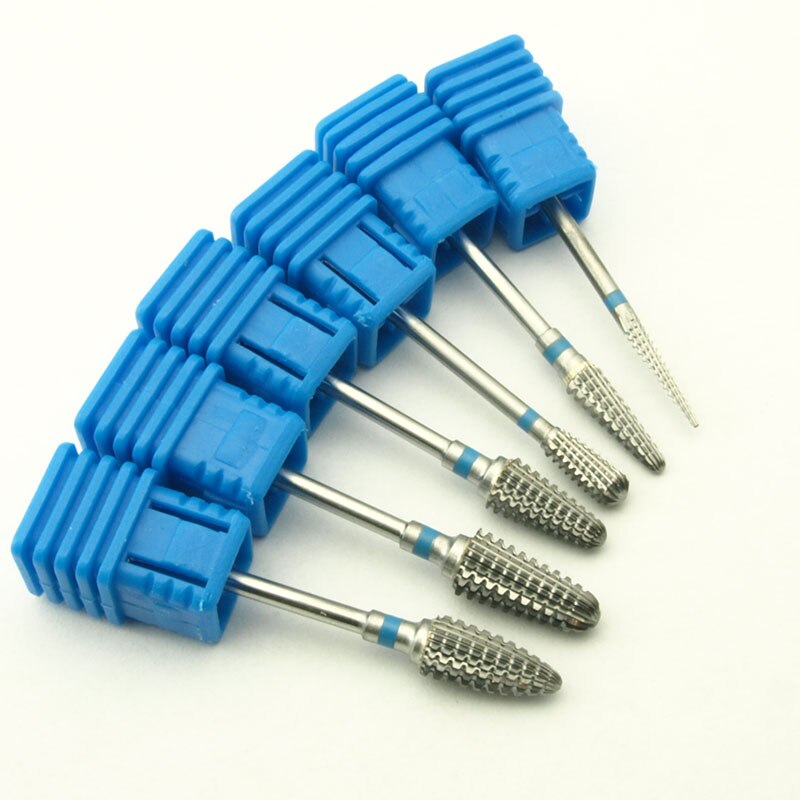 6 tipos de brocas de carburo de tungsteno para uñas, accesorios de taladro para manicura, herramientas de belleza eléctricas para uñas,